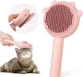 Cat Brush Dog Brush for Grooming, Baytion Self Cleaning Slicker Pet Brush for Short or Long Haired Cats Puppy Kitten Massage to Remove Loose Undercoat, Mats, Tangled Hair and Shed Fur