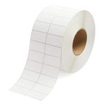 BlackDreams® Barcode Labels Stickers 2UP 50MM x 25MM (2" x 1") Self Adhesive, 4000 Labels per Roll - Pack of 10