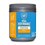 Vital Performance Protein Powder, 25g Lactose-Free Milk Protein Isolate Casein & Whey Blend, NSF for Sport Certified, 10g Grass-Fed Collagen Peptides, 8g EAAs, 5g BCAAs, Gluten-Free Vanilla, 1.68lb