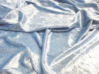 Crushed Velvet Velour Fabric Material - Baby Blue, 1Mtr - 150cmx100cm