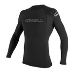 O'Neill Wetsuits Men's Basic Skins Long Sleeve Rash Guard - Black, M