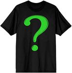 Batman Riddler Logo Men's Black T-Shirt-Small