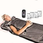 LifePro Sauna Blanket for Detoxification - Portable Far Infrared Sauna for Home Detox Calm Your Body and Mind Regular Gray - Sauna for in-Home Use