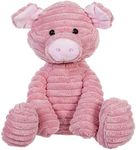 Apricot Lamb Plush Toys Corduroy Pig Stuffed Animal Soft Cuddly Perfect for Child (Corduroy Pig,8.5 Inches)