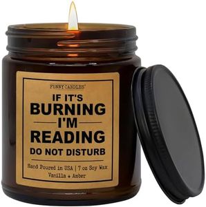 Funny Candles - Funny Book Lover Gifts for Women Men,Teacher Writers Christmas Birthday Graduation Gifts, Cool Gifts for Friend Bookworm Funny Book Candles Gifts - Vanilla Scented - Made in USA