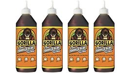 Gorilla Original Waterproof Polyurethane Glue, 36 Ounce Bottle, Brown, (Pack of 4)