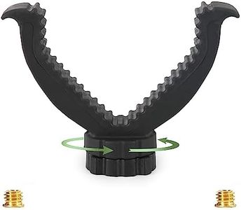 HUNTPAL 360° Rotatable V Yoke Gun Holder Rifle Rest for Shooting Stick Tripod Stand, Nylon Heavy Duty Mount Attachment with 2 Pcs 3/8" to 1/4" Screws for Shotgun Crossbow Hunting Tripod Bipod Monopod…