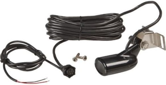 LOWRANCE LOW-000-0106-48 / HST-WSU Depth transducer w/ temp, MFG# 000-0106-48, 200KHz, 20° beam angle, with temperature sensor. Transom mount "Skimmer". Includes 20039; cable with Uni-plug connector.