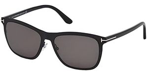 Tom Ford Unisex Adults’ FT0526 02A 55 Sunglasses, Black (Nero Opaco/Fumo)