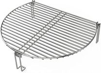 MixRBBQ Grill Expander Rack for Big Green Egg Large & XL, Kamado Joe Classic Ceramic Grill, Chargriller 18" Akorn, Weber Kettle Grill Gas Grills, Stainless Steel Stack Rack Expansion Grilling Grid