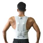 LimitX Posture Corrector | Gentle Posture Correction | Extra Comfortable Fabric | See Improved results in just 3 weeks | Daily 1-2 hours | For Hunched backs, Upper Back Pain & more | Grey - Medium