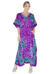 Miss Lavish London Elegant Purple Kaftan Dresses for Women - Versatile Beach Coverups, 3X-Large African Dubai & Moroccan Kaftans - Ideal for Loungewear & Swimwear Modern Caftans Long Dresses