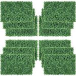 Yaheetech 12PCS 60×40cm Artificial Boxwood Plants, Wall Grass Panels Plastic Greenery, UV Protected Privacy Hedge Screen Fence for Garden, Home, Indoor & Outdoor Decoration