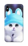 PRINTFIDAA® Chinese Cutie Kitten Cat Big Eyes Lovely Girl Ears Printed Designer Hard Back Case for Apple iPhone Xs Max, A2101, A1921, A2104 Back Cover -(F8) VNS2221