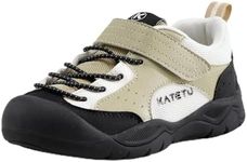 KATETU Wide Toe Box Shoes Kids Baby Girls Boys Hiking Shoes Walking Breathable Lightweight Non-Slip Running Tennis Outdoor Sneakers Green Black US 13 Little Kid