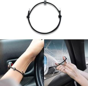 Lecctso Handcuff Key Bracelet, Car Window Breaker Tool, Wrist Strap with Tungsten Carbide Bead Car Emergency Self Rescue Tool, Car Escape Tool Rapid Glass Breaker Universal for Most Car