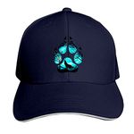 Paw Galaxy Wolf Unisex Baseball Cap Adjustable Sport Sandwich Cap Trucker Hats Classic Hip Hop Peaked Hat for Men Women