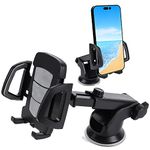 UHFaFi Phone Mount for Car – Car Phone Holder Mount, Dashboard, Windshield, and Air Vent– for All Cars, Installs in Minutes – Holds All Phones up to 6.7”– Car Phone Holder Mount