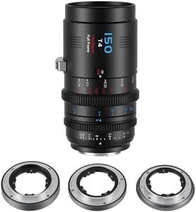 SIRUI VP-1 Vision Prime 1 T4 1.5X Macro Full Frame Cine Lens, 150mm Manual Focus Cinema Lens with Pre-Installed E Mount, Interchangeable RF/Z/L Mounts (Black)