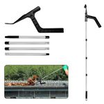 MINICIRCLES Gutter Cleaning Tools Telescopic Gutter Cleaner, 70.8in Splicing Pole Handle, Detachable Cleaning Brush and Scoop, Extendable Gutter Cleaning Pole for Cleaning Leaves, Debris, Spider