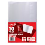 Pixel® A4 Clear Exercise Book Covers Slip on Jackets (Pack of 10)