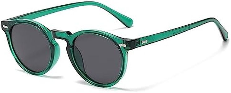 LJCZKA Small Retro Round Polarized Sunglasses for Women Men, Vintage Polarised Sunglasses Classic Trendy Shades UV400 Protection