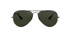 RB-3025 RybanUnisex Aviator 100% UV Protected Pilot Sunglasses - 0RB3025W087958 (Black Lens/Black Frame, 62)