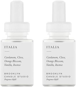 Pura & Brooklyn Candle Studio Home Scent Refill - Smart Air Diffuser - Up to 120-Hours of Luxury Fragrance per Refill - Home Essential - Clean & Safe Diffuser Fragrance - 2 Pack, Italia