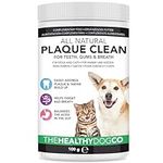 The Healthy Dog Co - Plaque Off Dogs - Natural Dog Breath Freshener - Reduce Plaque Buildup for Cats - Dog Dental Care Formula - Dog Teeth Cleaning, Easier to Use than Dog Toothpaste - 100g