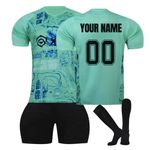 Generic Football Kits for Kids and Adult, Personalised Football Shirt with Name Number, Football Shirts Shorts and Socks Set, Football Gifts for Boys Men #5