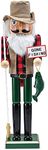 Ornativity Christmas Fisher Man Nutcracker – Red and Green Wooden Fisherman Nutcracker Man with Fishing Rod and Fish in Hand Xmas Themed Holiday Nut Cracker Doll Figure Decorations 15"