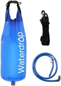 Waterdrop Gravity Water Bag for Camping, Travel, Backpacking, Hiking and Emergency, Compatible with Water Filter Straw, Flex Foldable, 1.5 Gal Bag