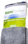 Nano Towels - The Amazing Eco Cloth That Cleans Virtually Any Surface With Only Water. No More Paper Towels Or Toxic Chemicals. 4-Pack (14x14", Grey)