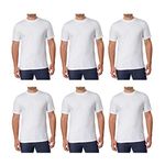 Men's Crew Neck White T-shirts 6 Pack XL by Kirkland Signature …