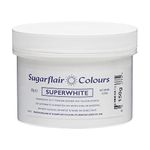 Sugarflair Superwhite Icing Whitener Food Colouring Powder For Whitening Buttercream, Sugar Paste, Royal Icing, Modelling Pastes, Chocolate and more - 150g