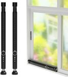 Sliding Door Security Bar Childproof, 2Pack 16 to 51 Inch Adjustable Sliding Patio Door Window Security Bar Stopper, Window Locks Security Bars, Black Heavy Duty Sliding Glass Door Lock Bar