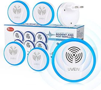 bubbacare Ultraschall Schädlingsbekämpfer 6 Stück, Elektrisch Insektenschutzmittel Moskitoschutz Innenräumen Plug-in Pest Repeller für Mücken Mäuse Spinnen Kakerlaken Fliegen Wespen Flöhe