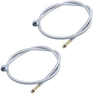 Semetall Faucet Water Supply Lines 2 Pack Stainless Steel Faucet Supply Lines Connector,Braided Supply Hose Female Compression Thread x M10 Male Connector (47 Inch Long )