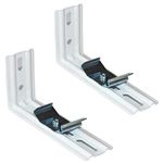 L Bracket 4pcs 4" Length White Color for Vertical Blinds with Headrail Width 1-1/2"(38mm) Outside Mounting Bracket Clips