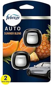 Febreze AUTO Air Freshener Vent Clip Summer Blend Scent.07 oz. Car Vent Clip, Pack of 2