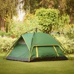 Lifelong Polyester Tent for Camping- Quick Pop-Up Camping with Glass Fiber Poles, Superior Air Ventilation, Waterproof Pu Coating House, Portable & Foldable 4 Person, Green,Black