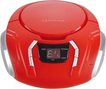 Proscan Elite Portable CD Boombox with AM/FM Radio - Red