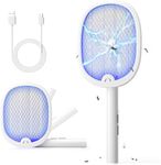 YISSVIC Foldable Electric Fly Swatter Mosquito Zapper Racket Bug Zapper Killer, 4000V, USB-C Rechargeable, 1800mAh for Indoor & Outdoor Use