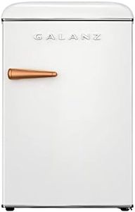 Galanz Mini Retro Fridge/Refrigerator with Chiller Adjustable Mechanical Thermostat Control 2.5 Cubic Feet White GLR25MWER27