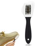 Suede Brush for Shoes - LeFeirr 4-Sided Shoe Brush Nubuck Brush for Suede Leather Boots Shoes Cleaning