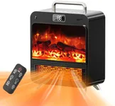 Electric Fireplace Heater,1500W Portable Electric Space Heater with Realistic 3D Flame,Touch&Remote Control,PTC Fast Heating,3 Heating Modes for Indoor Use Home Office Christmas Decor