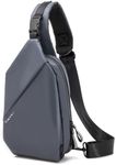 TINYAT Crossbody Bag for Men Large Capacity Sling Pocket Bag Hiking Shoulder Bag With Adjustable Strap for Travel Work