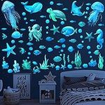 Ocean Fish Wall Decals,Glow in The 