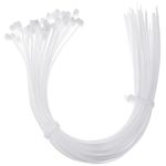 Shappy 50 Pcs Zip Ties Heavy Duty Strong Large Cable Wire Ties Zip Ties Industrial Sturdy Wire Ties, Awnings Tying Branches Bundling of Crops Fixed Water Pipes (White,40 Inch)