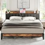 LIKIMIO King Size Bed Frame, Storag